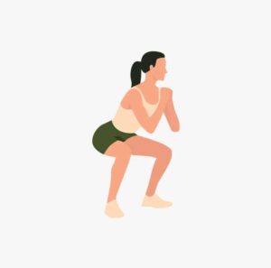 Body weight squats - Postpartum Yoga